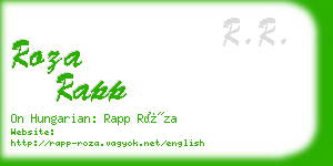 roza rapp business card